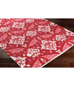 Surya Elaine ELI3092 Bright Red Cream Area Rug 8 ft. X 11 ft. Rectangle