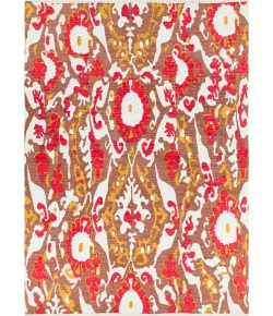 Surya Elaine ELI3096 Camel Bright Red Area Rug 8 ft. X 11 ft. Rectangle