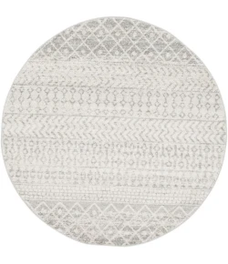 Livabliss Elaziz ELZ2308 Light Gray Medium Gray Area Rug 10 ft. Round