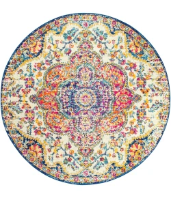 Livabliss Elaziz ELZ2335 Bright Pink Saffron Area Rug 6 ft. 7 in. Round