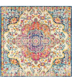 Livabliss Elaziz ELZ2335 Bright Pink Saffron Area Rug 6 ft. 7 in. Square