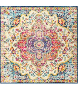 Livabliss Elaziz ELZ2335 Bright Pink Saffron Area Rug 7 ft. 10 in. Square