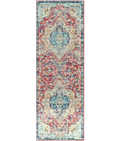 Livabliss Elaziz ELZ2359 Rose Navy Area Rug 2 ft. 7 in. X 7 ft. 6 in. Runner