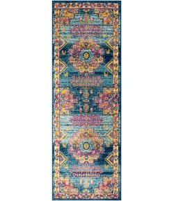 Livabliss Elaziz ELZ2365 Navy Sky Blue Area Rug 2 ft. 7 in. X 7 ft. 6 in. Runner
