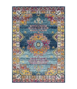 Livabliss Elaziz ELZ2365 Navy Sky Blue Area Rug 2 ft. 7 in. X 7 ft. 6 in. Runner