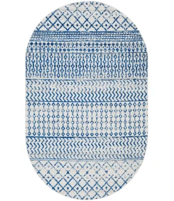 Livabliss Elaziz ELZ2368 Light Grey Pewter Area Rug 3 ft. X 5 ft. Oval Oval