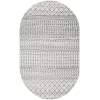 Livabliss Elaziz ELZ2369 Light Grey Taupe Area Rug 5 ft. X 8 ft. Oval Oval