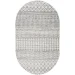 Livabliss Elaziz ELZ2369 Light Grey Taupe Area Rug 4 ft. X 6 ft. Oval Oval