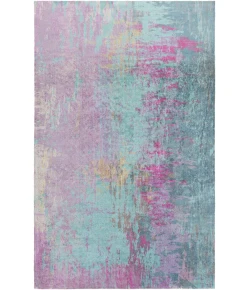 Livabliss Felicity FCT8003 Bright Purple Teal Area Rug 6 ft. 7 in. X 9 ft. Rectangle
