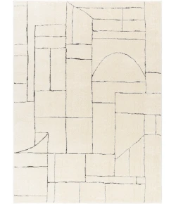 Livabliss Freud FEU2307 Ivory Black Area Rug 6 ft. 7 in. X 9 ft. Rectangle
