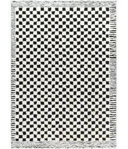 Livabliss Freud FEU2325 Ivory Black Area Rug 6 ft. 7 in. X 9 ft. Rectangle