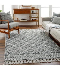 Livabliss Fleur FLE2301 White Gray Area Rug 5 ft. X 7 ft. 6 in. Rectangle