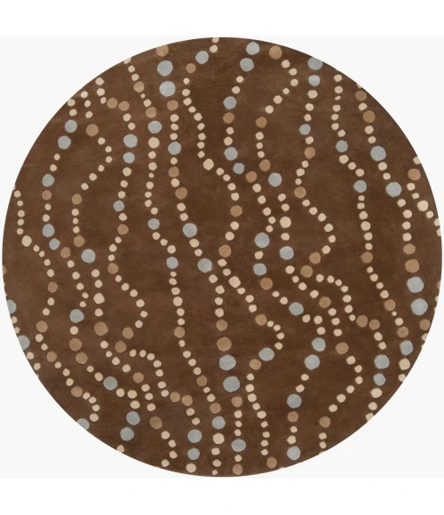 Surya Forum Dark Brown FM-7010 9ft.9in. x 9ft.9in. Round Rug