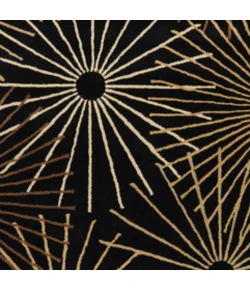 Livabliss Forum FM7090 Black Dark Brown Area Rug 6 ft. X 9 ft. Kidney