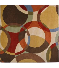 Livabliss Forum Dark Brown FM-7108 9 ft. 9 in. X 9 ft. 9 in. Square Rug