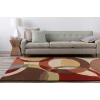 Livabliss Forum FM7108 Tan Dark Brown Area Rug 8 ft. Square