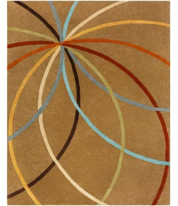 Livabliss Forum FM7140 Tan Dark Brown Area Rug 7 ft. 6 in. X 9 ft. 6 in. Rectangle