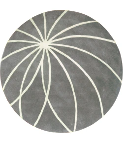 Surya Forum FM7173 Charcoal Cream Area Rug 8 ft. Round