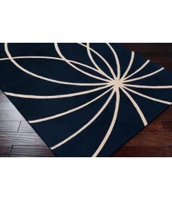 Surya Forum FM7186 Dark Blue Cream Area Rug 9 ft. 9 in. Round