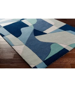 Livabliss Forum FM7195 Teal Navy Area Rug 9 ft. X 12 ft. Rectangle