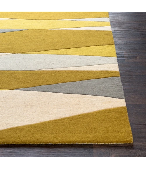 Livabliss Forum Yellow FM-7203 8 ft. X 10 ft. Specialty Rug