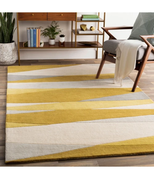 Livabliss Forum Yellow FM-7203 8 ft. X 10 ft. Specialty Rug