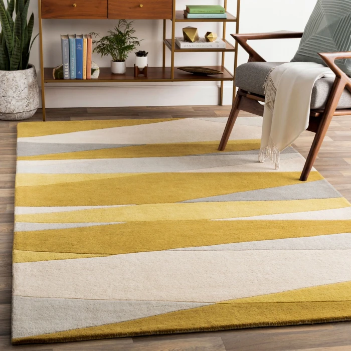 Livabliss Forum Yellow FM-7203 12 ft. X 15 ft. Rect. Rug