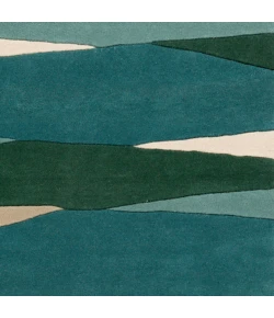 Livabliss Forum FM7204 Sea Foam Dark Green Area Rug 8 ft. X 10 ft. Kidney