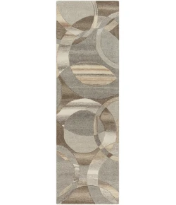 Livabliss Forum FM7210 Dark Brown Charcoal Area Rug 9 ft. 9 in. Round