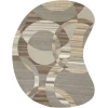 Livabliss Forum FM7210 Dark Brown Charcoal Area Rug 8 ft. X 10 ft. Kidney