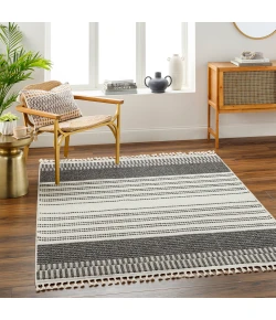 Livabliss Finland FND2305 Cream Black Area Rug 9 ft. 2 in. X 12 ft. Rectangle