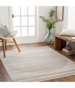 Livabliss Floransa FSA2370 Light Grey Taupe Area Rug 6 ft. 7 in. Square Square