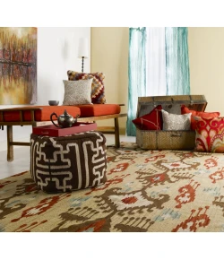 Surya Frontier FT113 Dark Brown Burnt Orange Area Rug 2 ft. X 3 ft. Rectangle