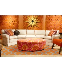 Surya Frontier FT119 Bright Orange Medium Gray Area Rug 8 ft. X 11 ft. Rectangle