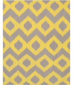 Surya Frontier FT166 Bright Yellow Dark Brown Area Rug 5 ft. X 8 ft. Rectangle