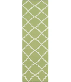 Surya Frontier FT226 Grass Green Cream Area Rug 2 ft. 6 in. X 8 ft. Runner