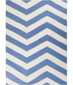 Surya Frontier FT275 White Bright Blue Area Rug 8 ft. X 11 ft. Rectangle