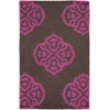 Surya Frontier FT365 Medium Purple Dark Brown Area Rug 2 ft. X 3 ft. Rectangle