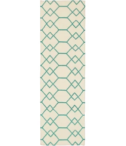 Surya Frontier FT429 Beige Teal Area Rug 2 ft. 6 in. X 8 ft. Runner