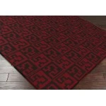Surya Frontier FT524 Bright Red Dark Brown Area Rug 8 ft. X 11 ft. Rectangle