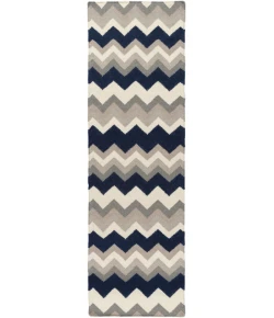Surya Frontier FT602 Navy Taupe Area Rug 2 ft. 6 in. X 8 ft. Runner