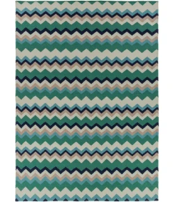 Surya Frontier FT603 Dark Green Bright Blue Area Rug 8 ft. X 11 ft. Rectangle