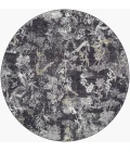 Livabliss Gakko Black GKK-2300 5 ft. 3 in. X 5 ft. 3 in. Round Rug