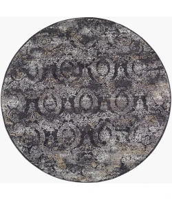 Livabliss Gakko Black GKK-2304 5 ft. 3 in. X 5 ft. 3 in. Round Rug