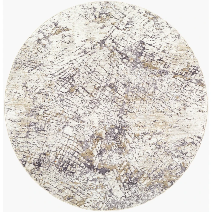 Livabliss Gakko Cream GKK-2309 5 ft. 3 in. X 5 ft. 3 in. Round Rug