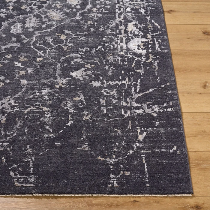 Livabliss Gakko Black GKK-2311 5 ft. 3 in. X 5 ft. 3 in. Round Rug