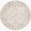 Livabliss Gakko Charcoal GKK-2312 5 ft. 3 in. X 5 ft. 3 in. Round Rug