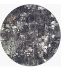 Livabliss Gakko Black GKK-2315 5 ft. 3 in. X 5 ft. 3 in. Round Rug
