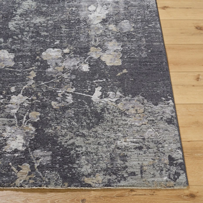 Livabliss Gakko Black GKK-2315 5 ft. 3 in. X 5 ft. 3 in. Round Rug