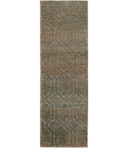 Surya Galloway GLO1004 Dark Green Light Beige Area Rug 2 ft. 6 in. X 8 ft. Runner
